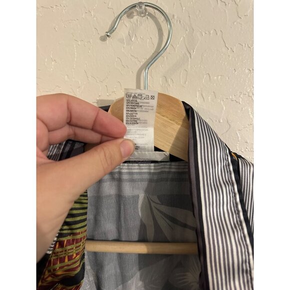 Free People Island Time Kimono Style Oversized Silky Shirt - Picture 10 of 11